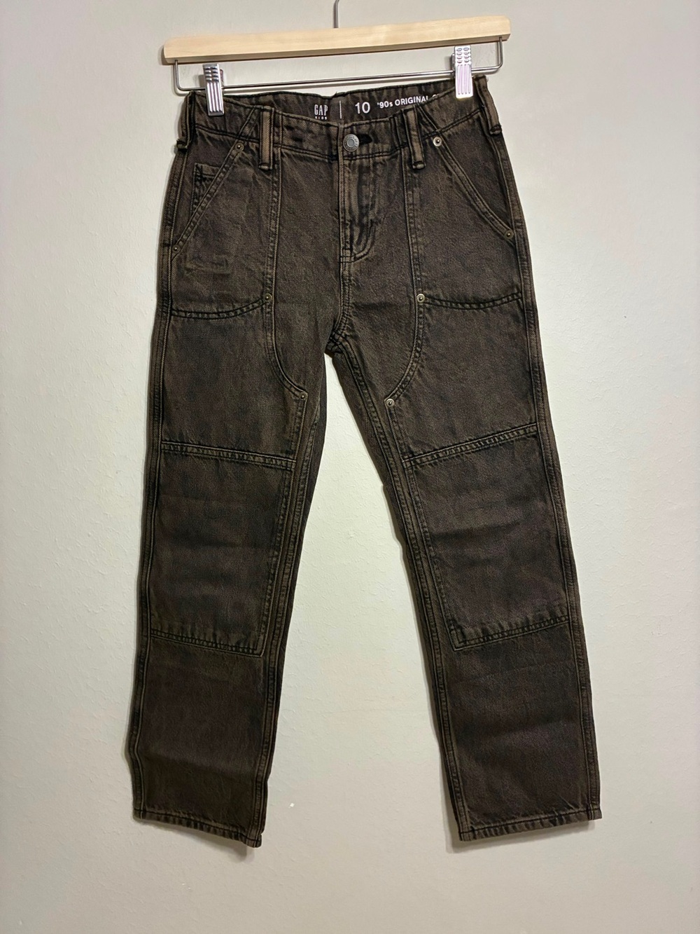 GAP Kids 90’s Original Straight Carpenter Jeans Brown Cotton Size 10